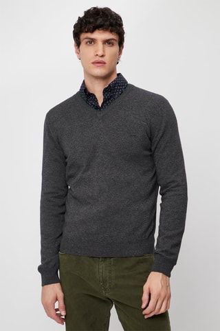 Jersey de lana y cachemir -  Harmont & Blaine - Verde y gris