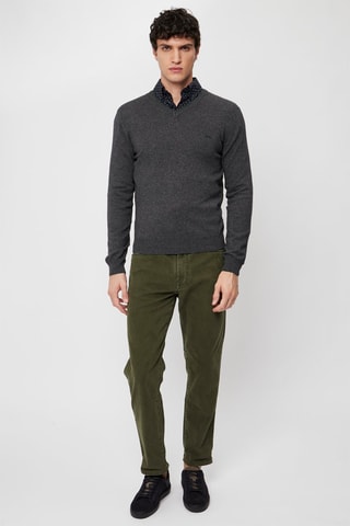 Jersey de lana y cachemir -  Harmont & Blaine - Verde y gris