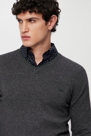 Jersey de lana y cachemir -  Harmont & Blaine - Verde y gris