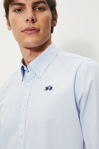 Camisa regular fit - Celeste