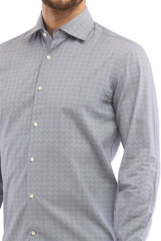 Camisa - Azul y gris