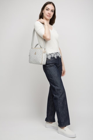 Bolso - Blanco y gris