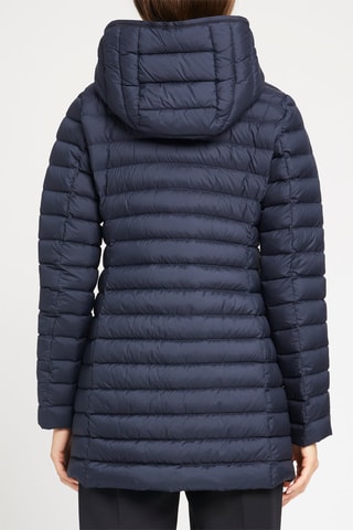 Anorak midi con capucha - Azul marino