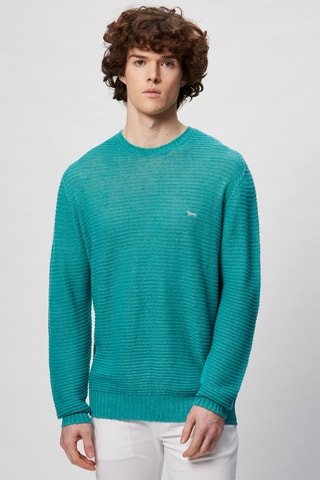 Jersey de lino - Harmont & Blaine - Turquesa