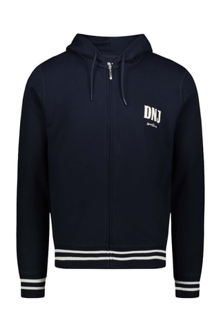 Sudadera con capucha - Blanco y azul