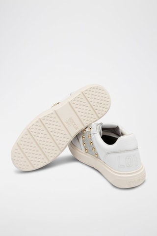Zapatillas de piel - Love Moschino - Blanco