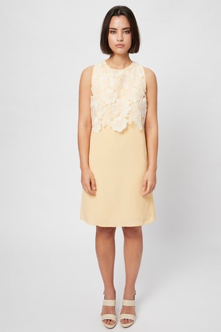 Vestido recto bimateria - Harmont & Blaine - Rosa y crudo