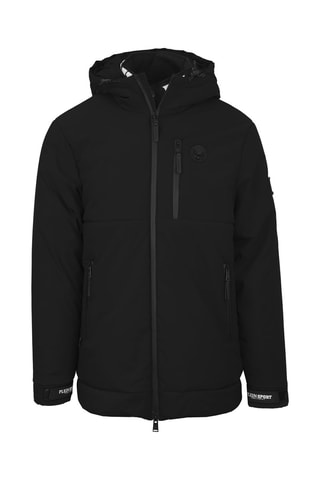 Parka con capucha - Negro y gris