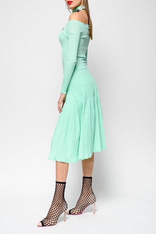 Vestido evasé - Verde agua