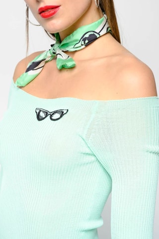 Vestido evasé - Verde agua