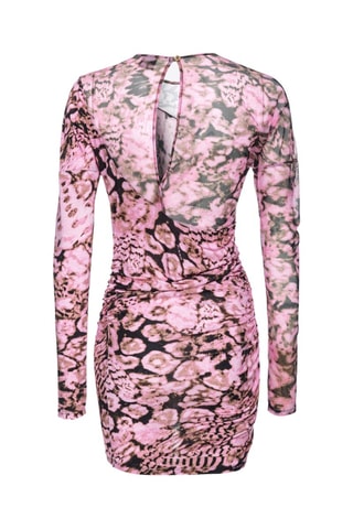 Vestido de tubo - Negro y rosa