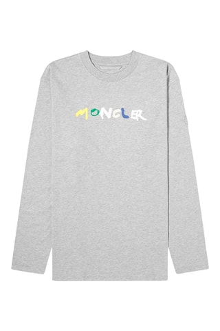 Camiseta Logo Long - Moncler - Gris