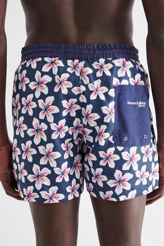 Bañador corto -  Harmont & Blaine Jeans - Azul y rosa
