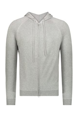 Cárdigan con capucha - Gris claro