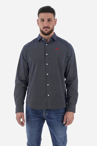 Camisa regular fit - Azul marino