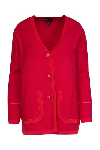 Cárdigan largo - Emporio Armani - Rojo
