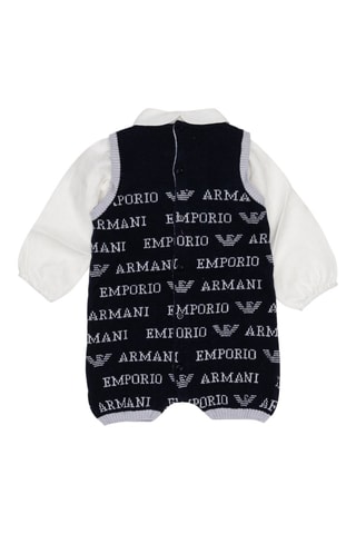 Pelele de lana y camisa - Armani Collezioni - Blanco y negro