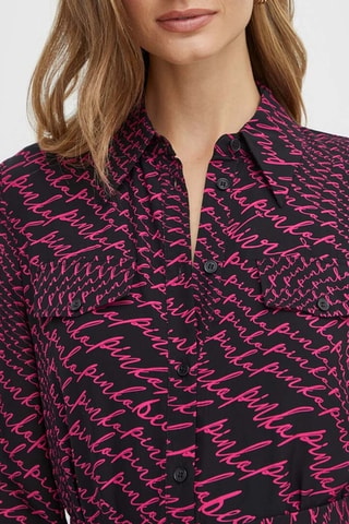 Vestido largo - Pinko - Negro y fucsia