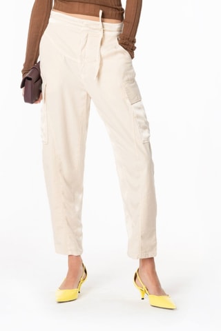 Pantalón cargo 7/8 - Beige