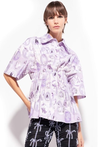 Camisa - Blanco y violeta