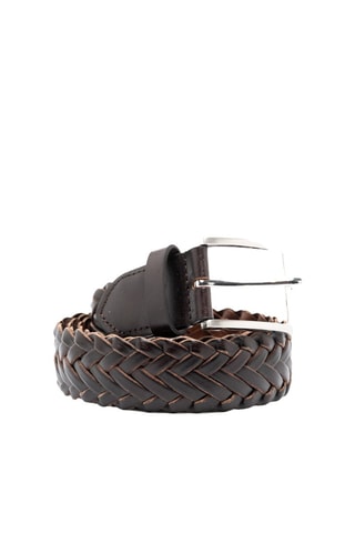 Cinturón de piel - Negro y marrón