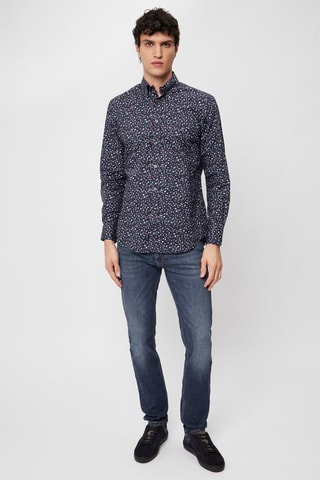 Camisa regular fit - Harmont & Blaine - Azul marino