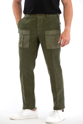 Pantalón slim fit de pana - Incotex - Caqui