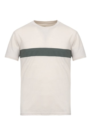 Camiseta - Beige y gris