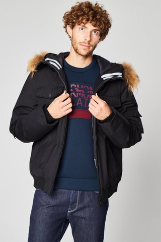 Chaqueta con capucha - Harmont & Blaine - Blanco y negro
