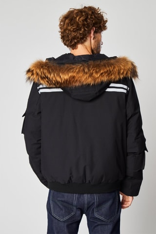 Chaqueta con capucha - Harmont & Blaine - Blanco y negro