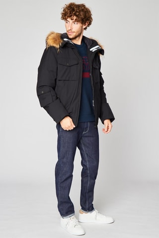 Chaqueta con capucha - Harmont & Blaine - Blanco y negro