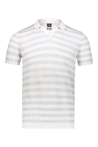 Polo - Blanco y azul