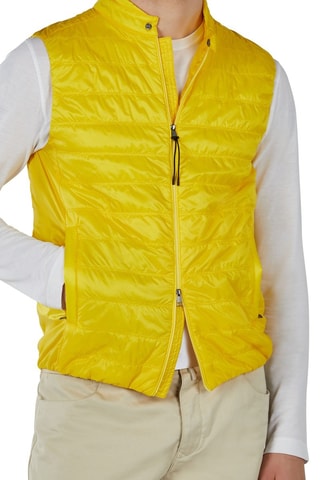 Anorak slim fit sin mangas - Incotex - Amarillo