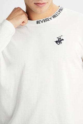Camiseta - Beverly Hills - Blanco y azul