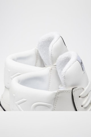 Zapatillas altas de piel - Blanco y negro