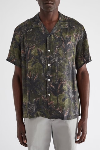 Camisa de lino - Harmont & Blaine - Negro y verde