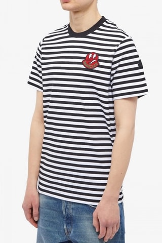 Camiseta Stripe - Moncler - Gris oscuro
