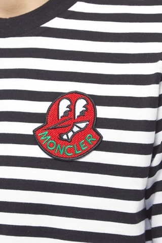 Camiseta Stripe - Moncler - Gris oscuro