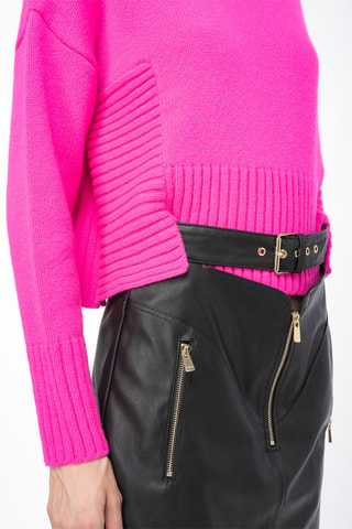 Jersey de lana y cachemir - Fucsia