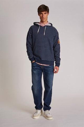 Sudadera polar con capucha - Azul marino
