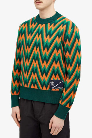Jersey de lana Monogram - Moncler - Verde