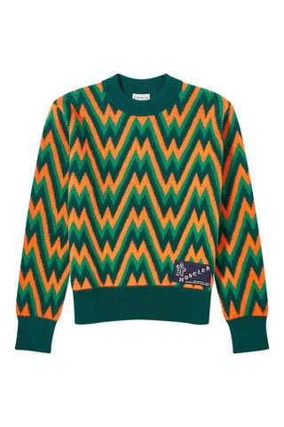 Jersey de lana Monogram - Moncler - Verde