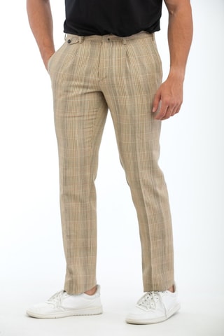 Pantalón slim fit - Incotex - Beige y amarillo