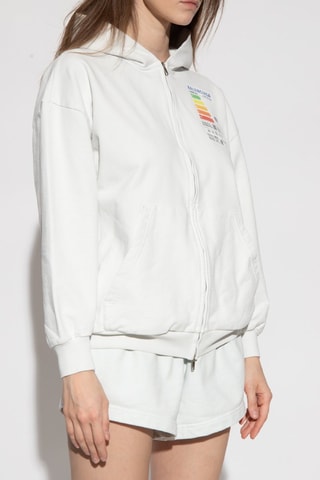 Sudadera de algodón orgánico  -  Balenciaga - Blanco