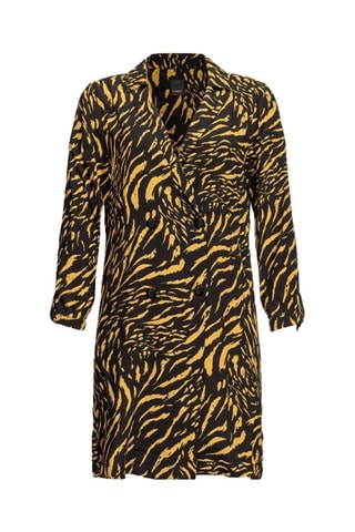 Vestido cruzado - Negro y amarillo