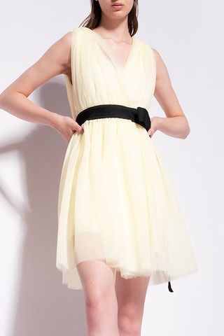 Vestido corto - Negro y amarillo