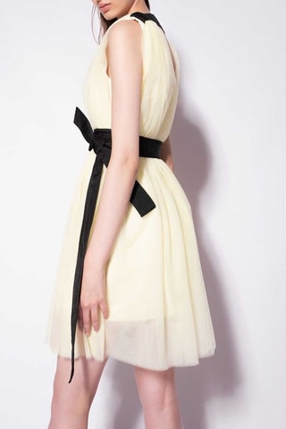 Vestido corto - Negro y amarillo