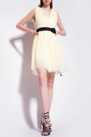 Vestido corto - Negro y amarillo