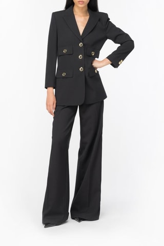 Chaqueta de lana - Negro y dorado