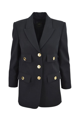 Chaqueta de lana - Negro y dorado